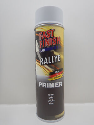 FAST FINISH CAR RALLYE PRIMER GRAU HAFTGRUND GRUNDIERUNG KFZ LACKSPRAY 500ml