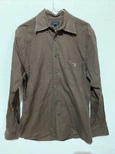 Gant Regular Fit Brown Button Up Long Sleeve Shirt Men's Size Small 37/38