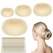 Dutt Maker Set mit 4 Gr&ouml;&szlig;en f&uuml;r Volumen und Frisuren, atmungsaktiv, praktisch