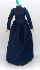 Barbie Ida B Wells Doll Outfit Dark Blue 2 Piece Victorian Dress w/ Lace Details