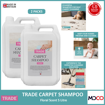 Trade Teppich Polsterreiniger Shampoo Lösung Fleckenentferner Haustiergeruch 5L x2
