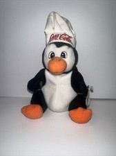 1997 COCA-COLA "Penguin In Chef's Hat" Bean Bag Plush Original Tags