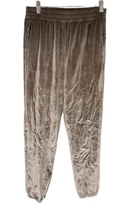 Bobi Los Angeles Black Liquid Velour Jogger Pants Taupe