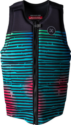 Wakeboard Weste Prallschutzweste RONIX PARTY Weste 2024 bright stripes