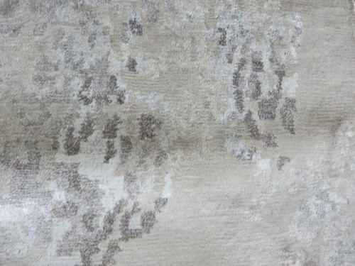 2'7 x 11'9 Runner Hand Knotted Gray Modern Abstract Oriental Rug G15409 - Picture 6 of 11