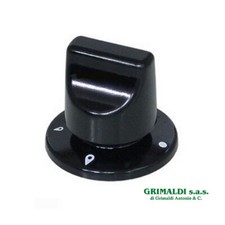 MANOPOLA NERA CON GHIERA PER CUCINA A GAS PIANO COTTURA ARISTON INDESIT