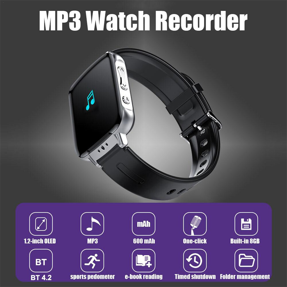 Voice Activated Recorder Audio Recording Bracelet Watch MP3 Player eBay