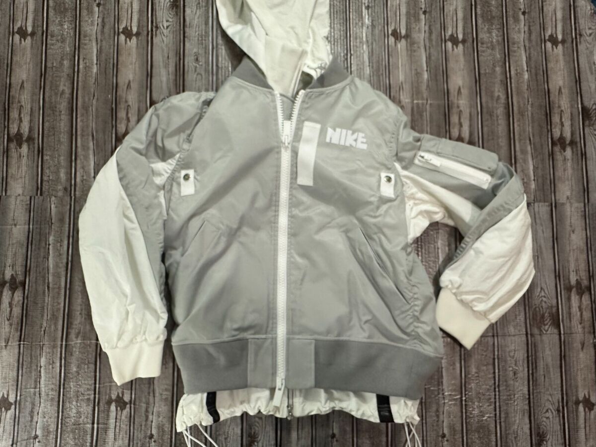 NIKE x SACAI Layered Bomber Jacket cv5686-097 sz S | eBay NIKE x SACAI Layered Bomber Jacket cv5686-097 sz S | eBay