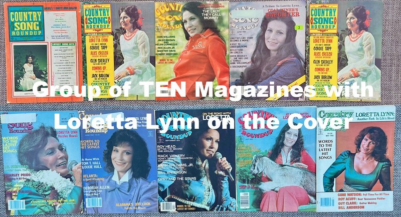 LORETTA LYNN - Group of TEN Country Magazines with LORETTA LYNN on the COVER