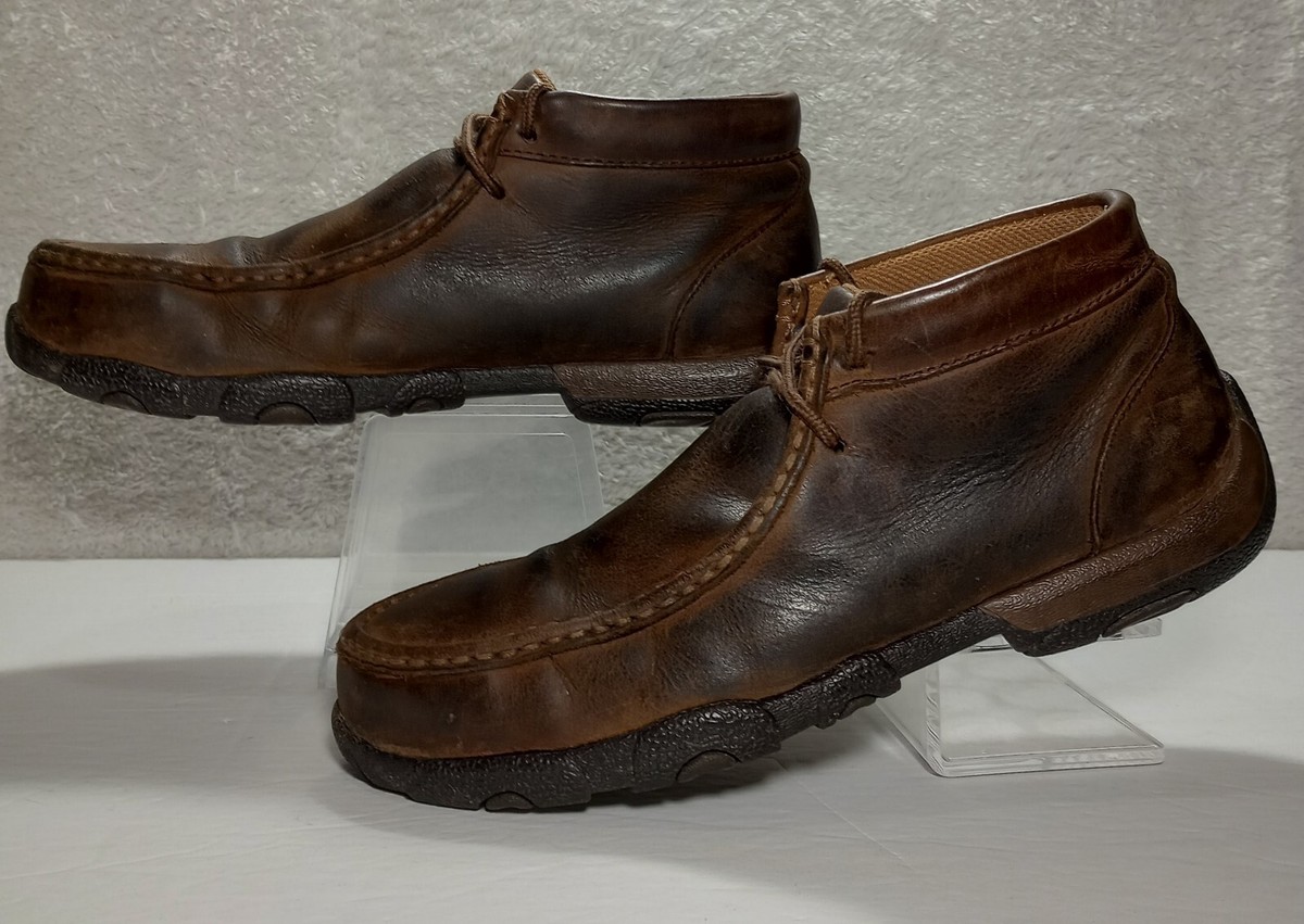 Twisted X Boot Barn Brown Leather Moc Steel Toe Chukka Boots NWT Size 10.5 W Twisted X Men main image 2