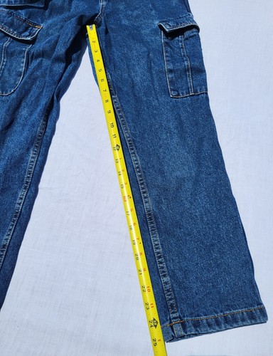 Pantalones de mezclilla Forever 21 para mujer talla 25 bolsillos cargo con cinturón Y2K retro informales indie - Imagen 12 de 13