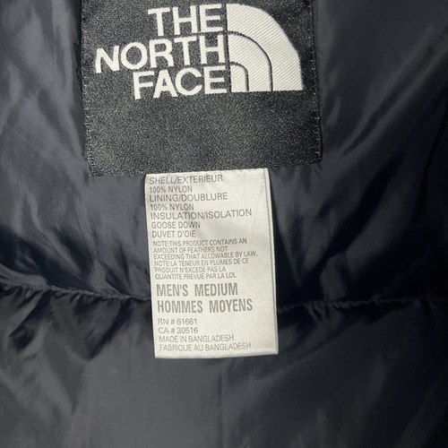 The North Face Nuptse 700 Down Puffer Vest Men's M Blue Black Hidden Hood VTG - Picture 14 of 16