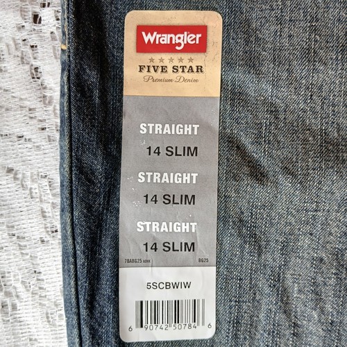 NEW Wrangler Five Star Boys Size 14 Slim Straight Leg Adjust to Fit Waistband - Picture 15 of 16