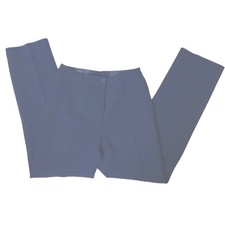 ESCADA Wool Blend Pleated Front High Rise Tailored Trousers Navy 36 US 4 Classic