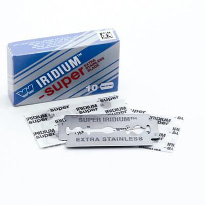 Wizamet Super Iridium Double Edge Blades (10-Pack)   Professional Barber Quality
