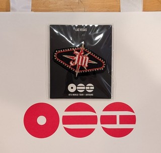 BTS Las Vegas Pop Up Exclusive JIN Embroidery Pin Badge ARIRANG Tour 2026