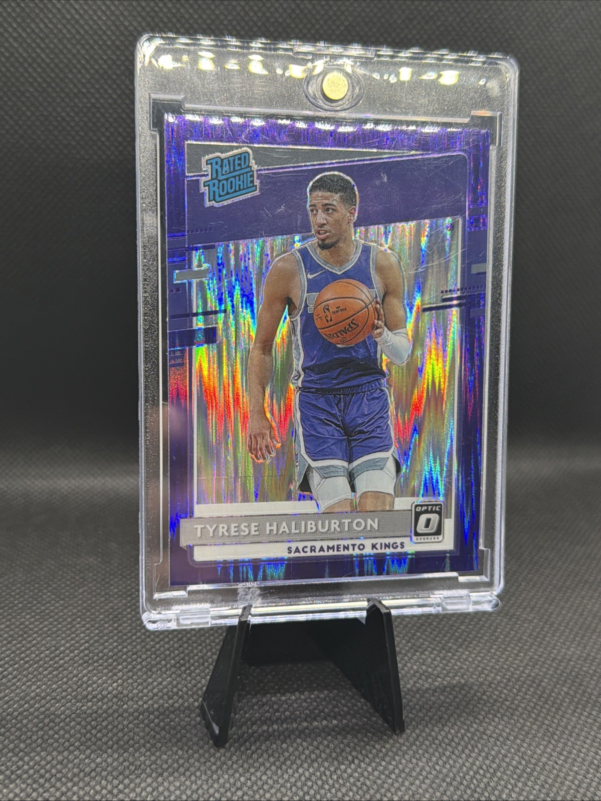 2020-21 Panini Donruss Optic - Rated Rookie Tyrese Haliburton #162 Purple Shock