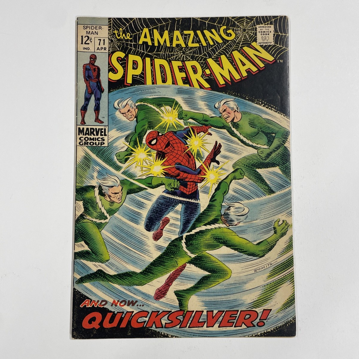 アメージングスパイダーマン #71 クイックシルバー❗️アメコミリーフ Amazing Spider-Man 71 Very Fine- VF- 7.5 Marvel 1969 | eBay