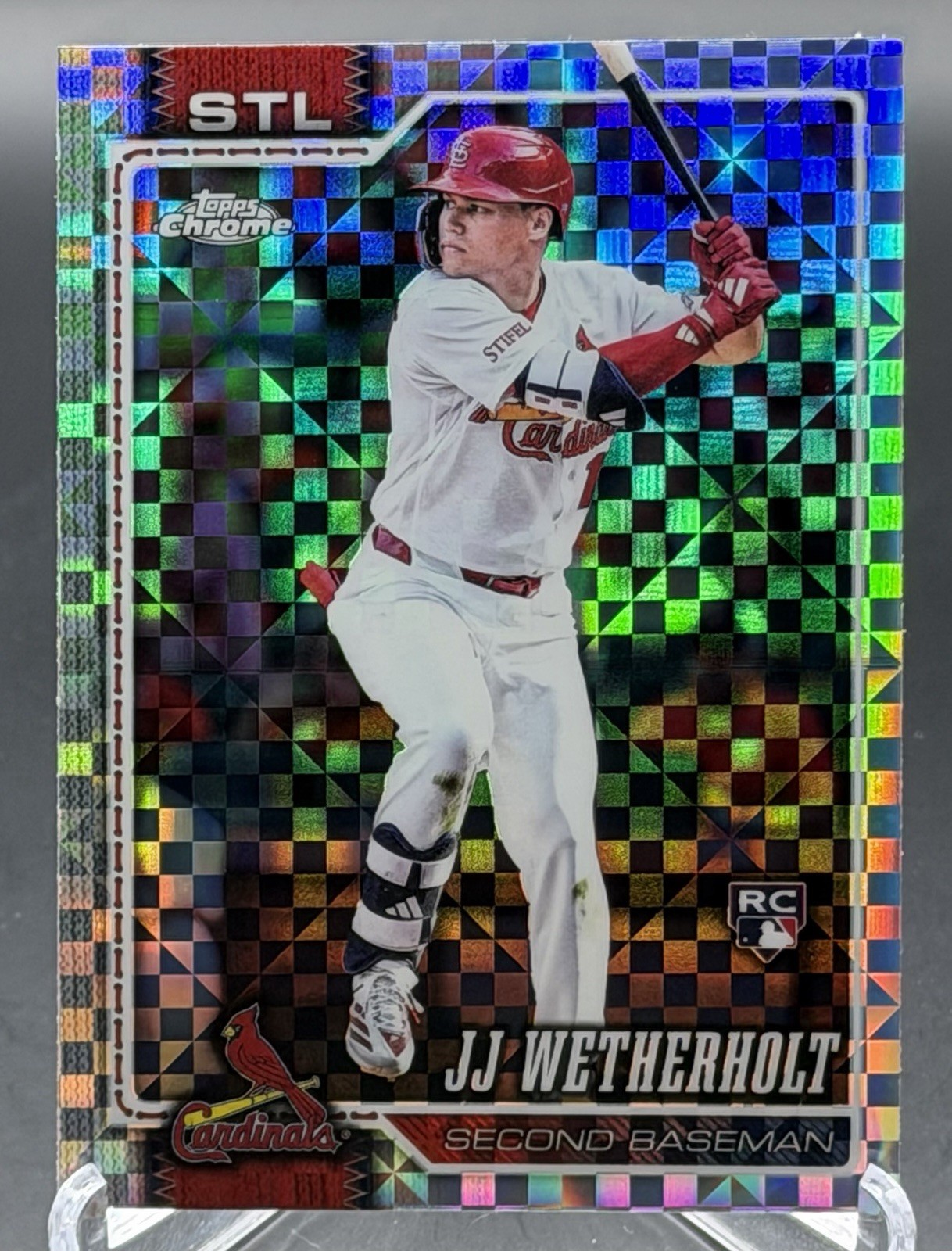 2026 Topps Chrome RC #119 JJ Wetherholt X-Fractor Rookie Card Cardinals READ
