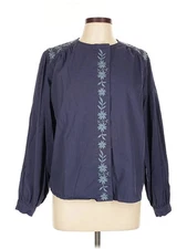 Monoprix femme Women Blue Long Sleeve Blouse 42 eur