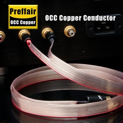 Pcs 8N OCC Copper Flat Ribbon RCA Cable Signal Cord with Gold Plated Plug