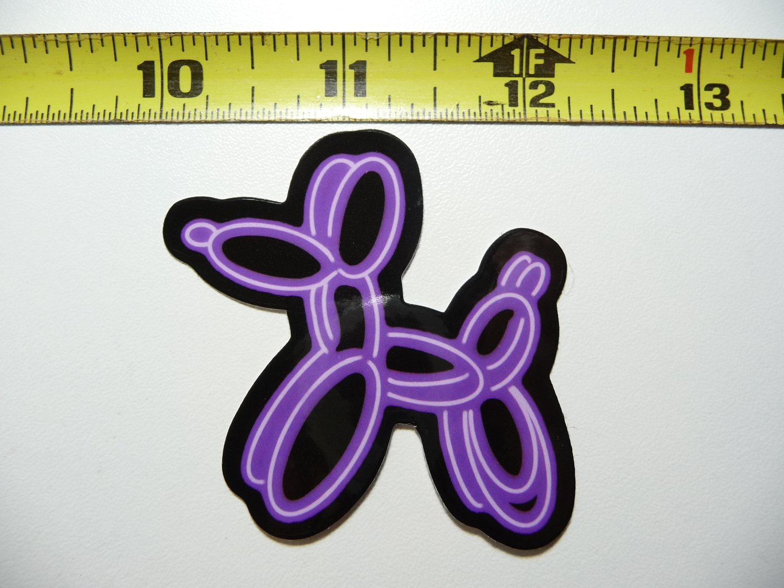 BALLOON PUPPY NEON STICKER DECAL COLORFUL AND FUNNY DESIGN