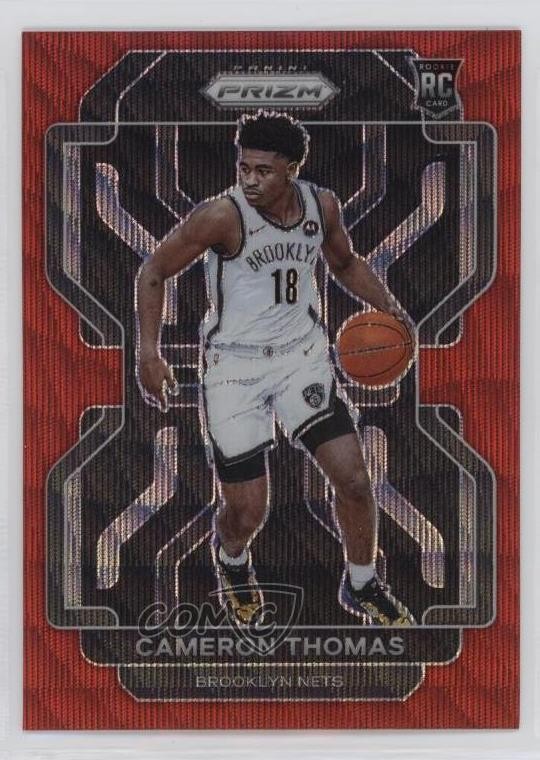 2021-22 Panini Prizm Ruby Wave Prizm Cameron Thomas #297 Rookie RC