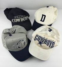 4 Vtg NFL Dallas Cowboys Cap Snapback Hat Lot STARTER Nike Sports Specialties
