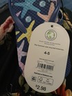 WONDER NATION Girls Size 4-5 Printed Flip Flop Slippers Thongs • Blue Starfish — photo 2