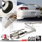 Stainless Steel Catback Exhaust System 4" Muffler Tip for 97-01 Honda Prelude BB