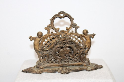 #ad Antique Bradley and Hubbard Brass Letter Holder 4211 NICE PATNIA $79.99