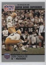 1990 Pro Set Super Bowl XXV Silver Anniversary Box Set Don Chandler #121 3b8