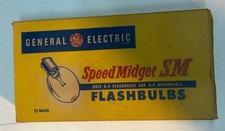 GE Photoflash Lamps/Flashbulbs Speed Midget SM Class F Fast Peak 12 Bulbs 10