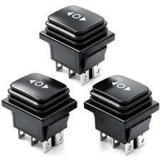 3Pcs Waterproof Momentary Rocker Switch On /Off/ On , DC 12V 10A Toggle Power B