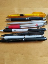 LOT OF EIGHT PROMOTIONAL BALLPOINT PENS HOTELS