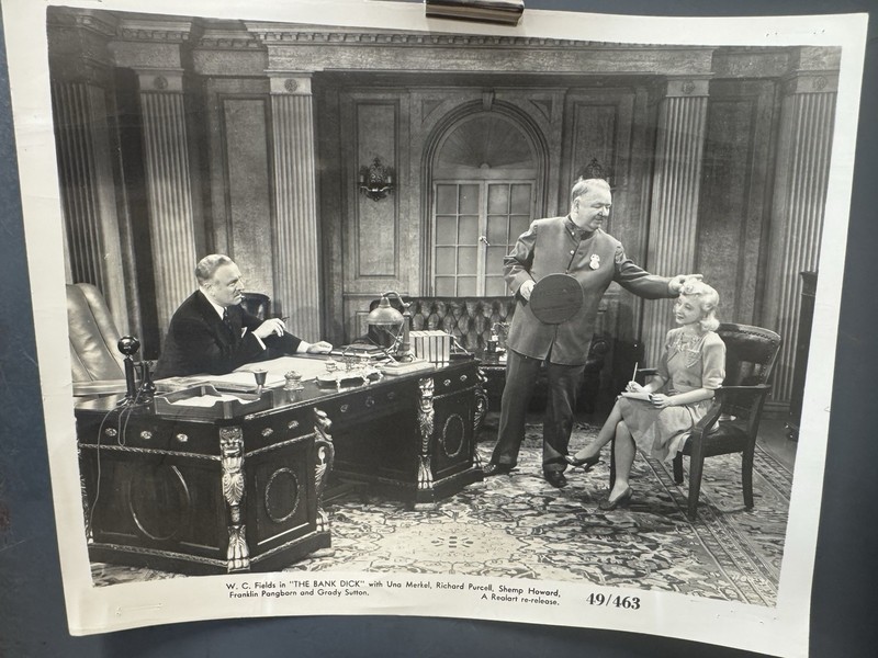 Original 1949 W.C. Fields THE BANK DICK RKO Re-Release 8x10 Movie Still Photo