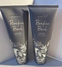 Bath & Body Works Bonfire Bash Ultra Shea Body Cream 8 oz X2 Brand New