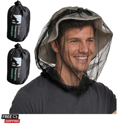 Mosquito Head Net Mesh Face Cover   Bug Face Netting Protection Against Gnats...