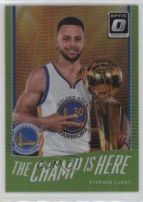 2017 Donruss Optic The Champ is Here Lime Green Prizm /175 Stephen Curry #5 uy6