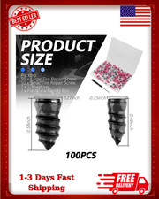 100Pcs Tire Repair Rubber Nails Tyre Puncture Repair Screws Kit with Screwdriver