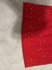 Woman’s Red Silk/cashmere -Pearl/silver Studs Pashmina Wrap  — photo 2
