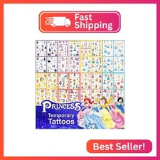 Princess Tattoos Kids, 40 Sheets Cartoon Tattoos Party Favor Set for Girls Boys