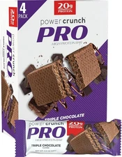 (Free Duty Tax) Power Crunch PRO Protein Wafer Bars, High Protein Snacks wit