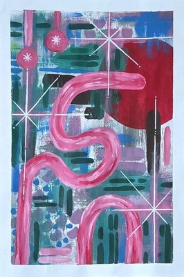 ''Bubblegum'' A4 Painting / Gemälde | Art By German Artist ak