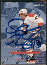 1994-95 Fleer Patrice Brisebois #102 IP In Person Autograph Auto Montreal
