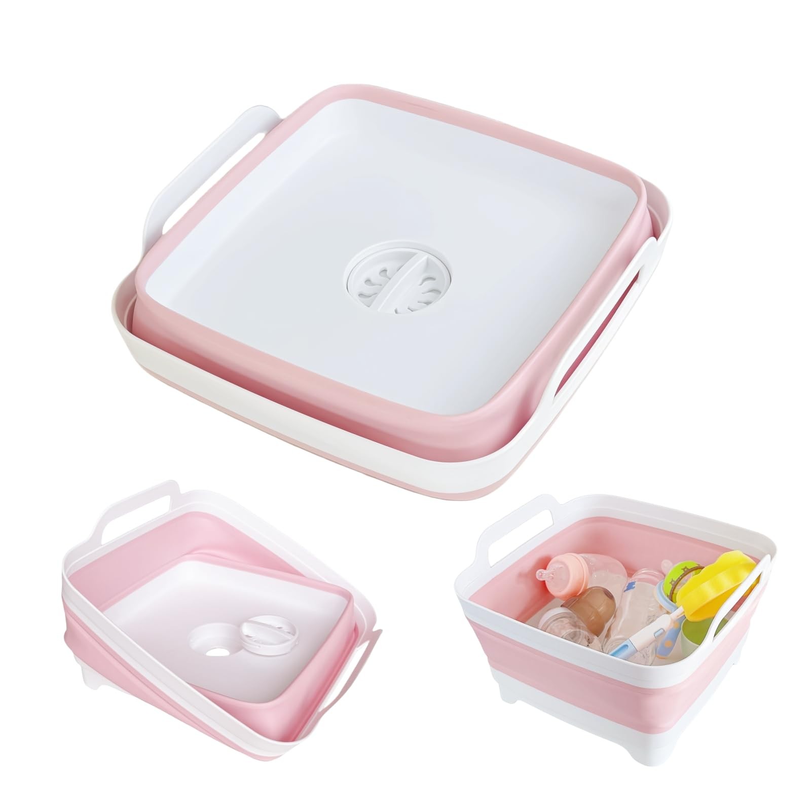 GIMWA Collapsible Wash Basin for Baby Bottles - 2.4 Gallons Portable ...