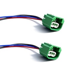 2pcs Headlight Connector Wiring Harness Replace Compatible with Headlight DRL Pa