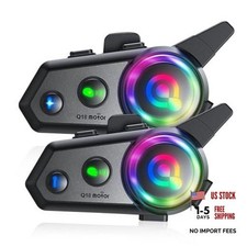 Q18 Motorcycle Bluetooth Intercom 1000m - 2 Riders - 2 Pack