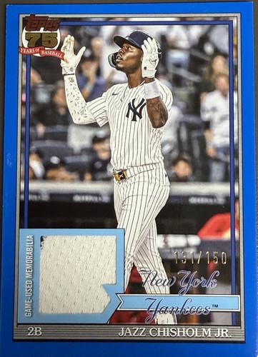 Jazz Chisholm Jr. 2026 Topps 75 Years Of Topps Die-Cut Auto Gold