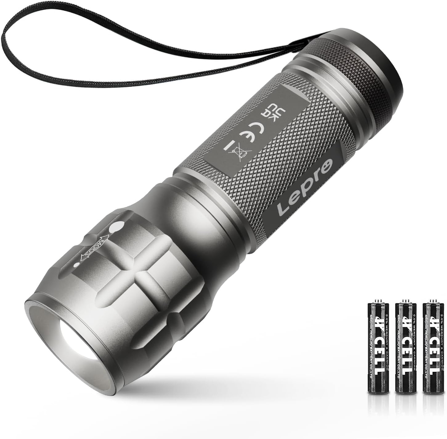 Lighting EVER LED Flashlights High Lumens, Small Flashlight, Waterproof, Adjusta